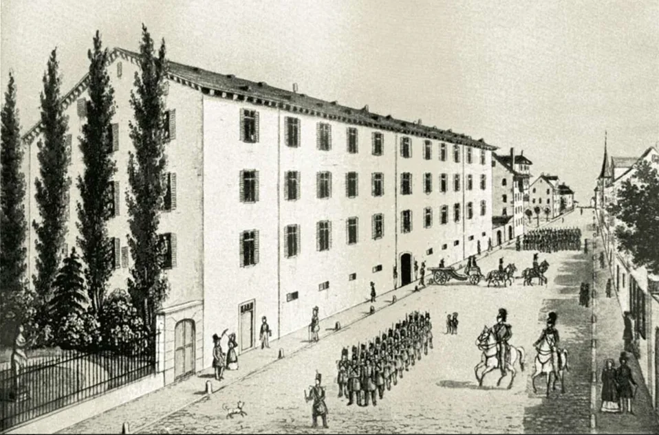 In der Kaserne an der Talackerstrasse in Zürich wurden die Zürcher Truppen lange ausgebildet.